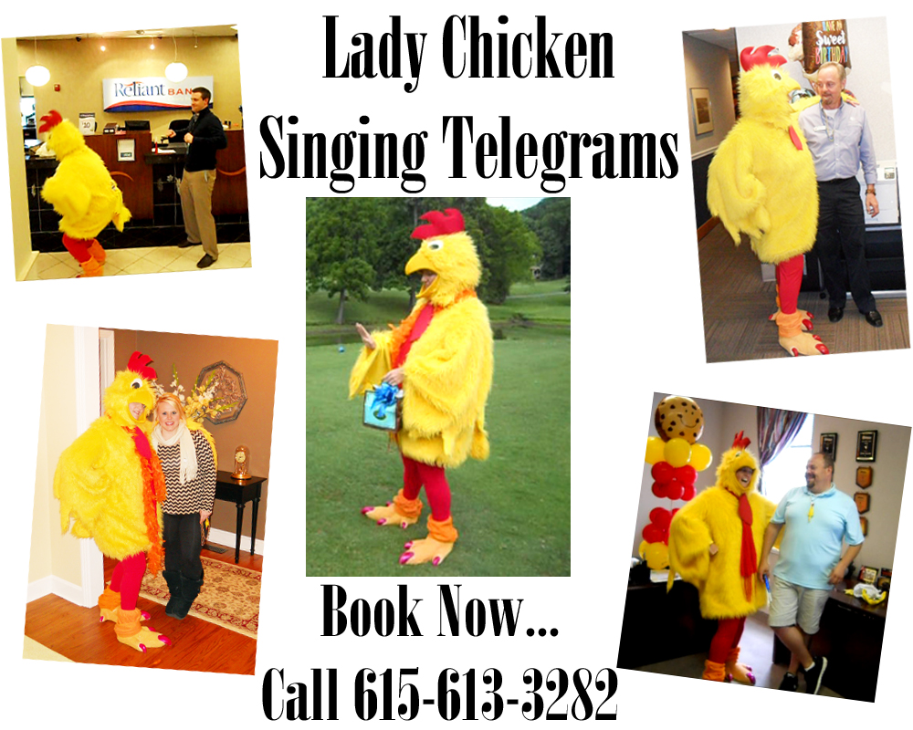 lady chicken singing telegrams nashville tennessee